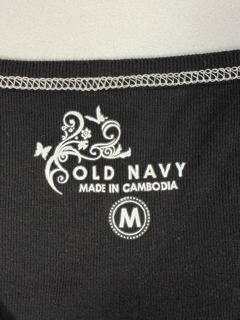 VINTAGE OLD NAVY‎ Girls Y2K Henley M Coquette Mall Goth Indie Sleaze Emo Grunge